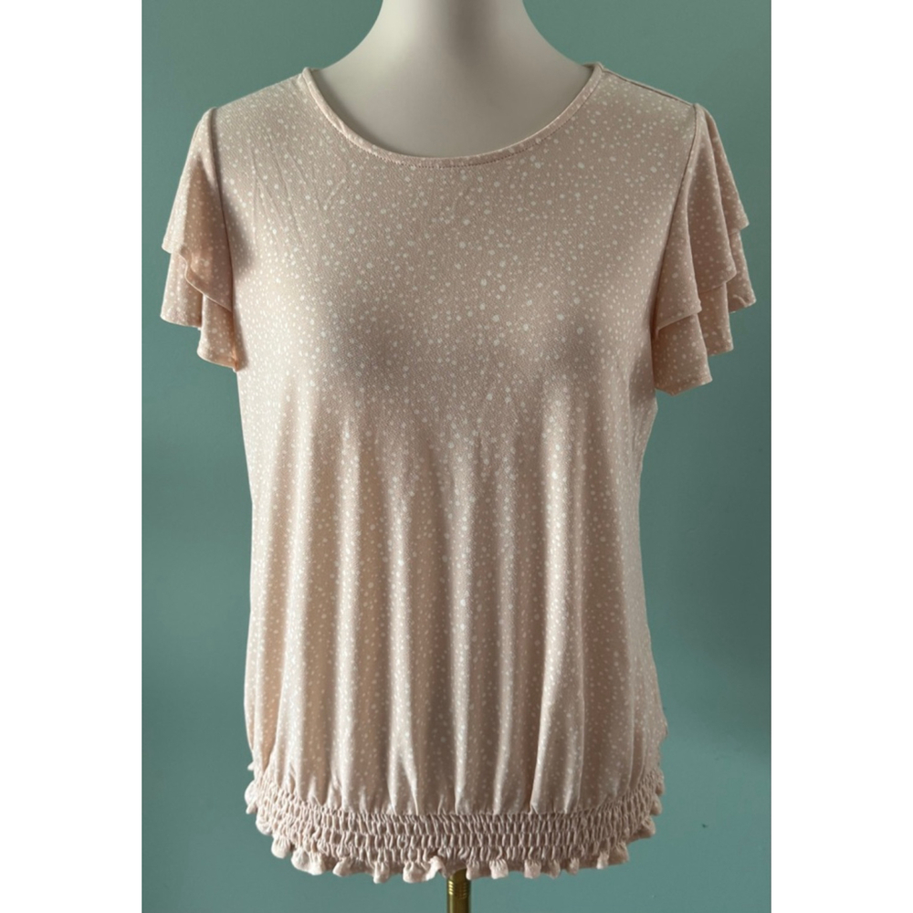 Women's Adrianna Papell Blouse Beige/White Size M
